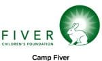 Camp Fiver logo with rabbit and sunburst