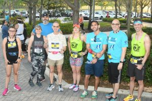 Runners at outdoor race start